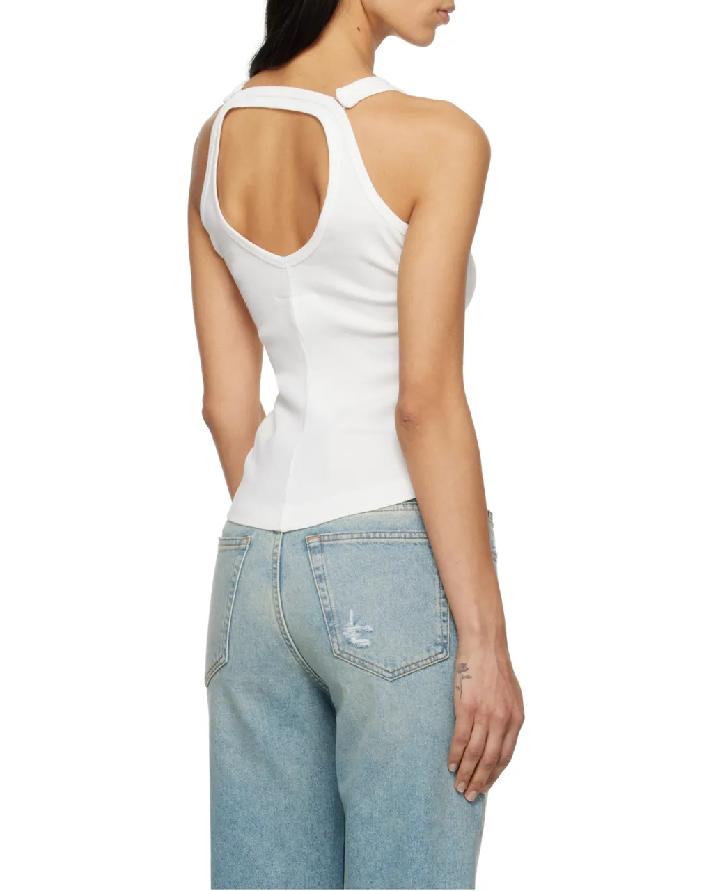 Strap-Detailed Open-Back Tank Top