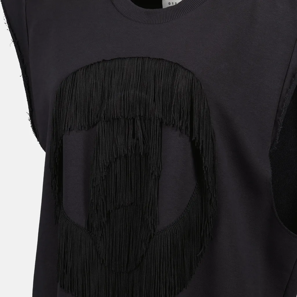 Cap Sleeved Fringed Dress
