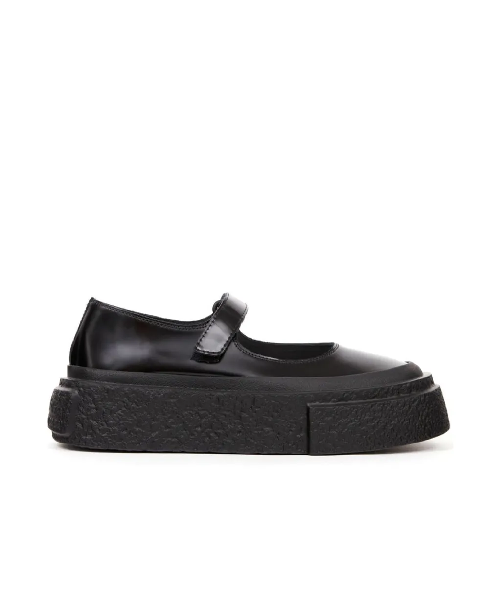 Numbers-Motif Platform Ballerinas