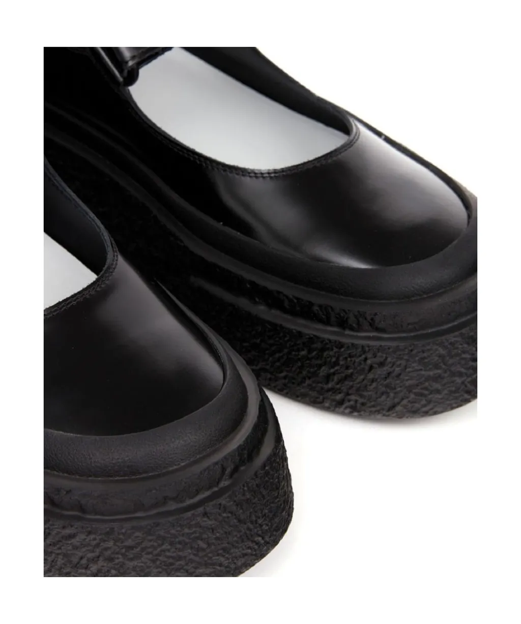 Numbers-Motif Platform Ballerinas