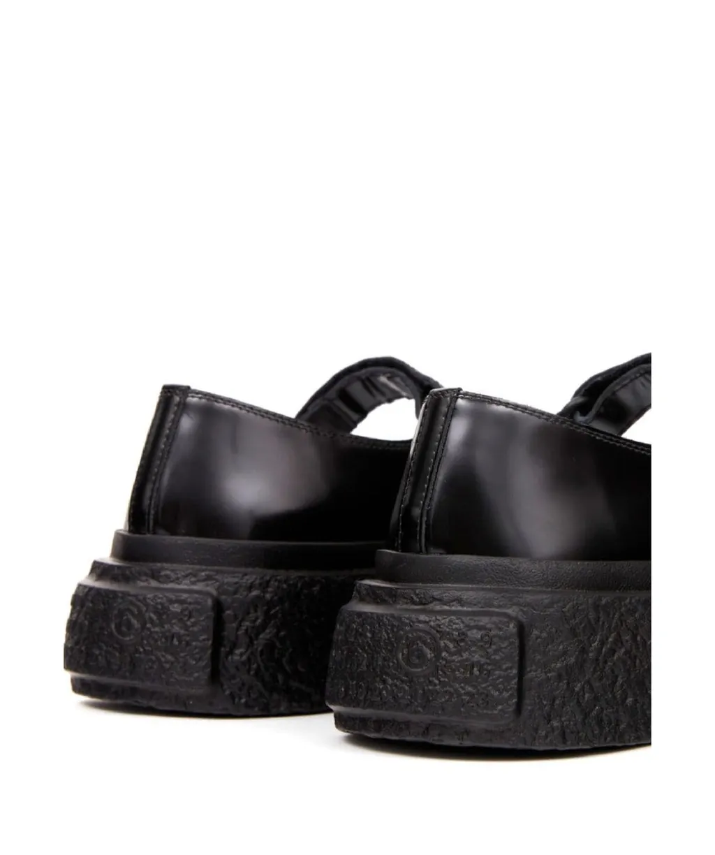 Numbers-Motif Platform Ballerinas