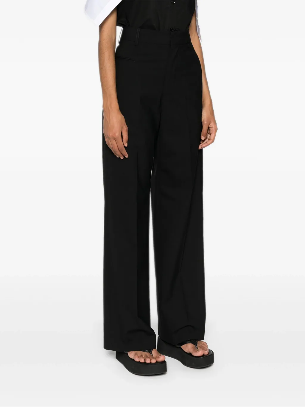 Single-Stitch Straight Trousers