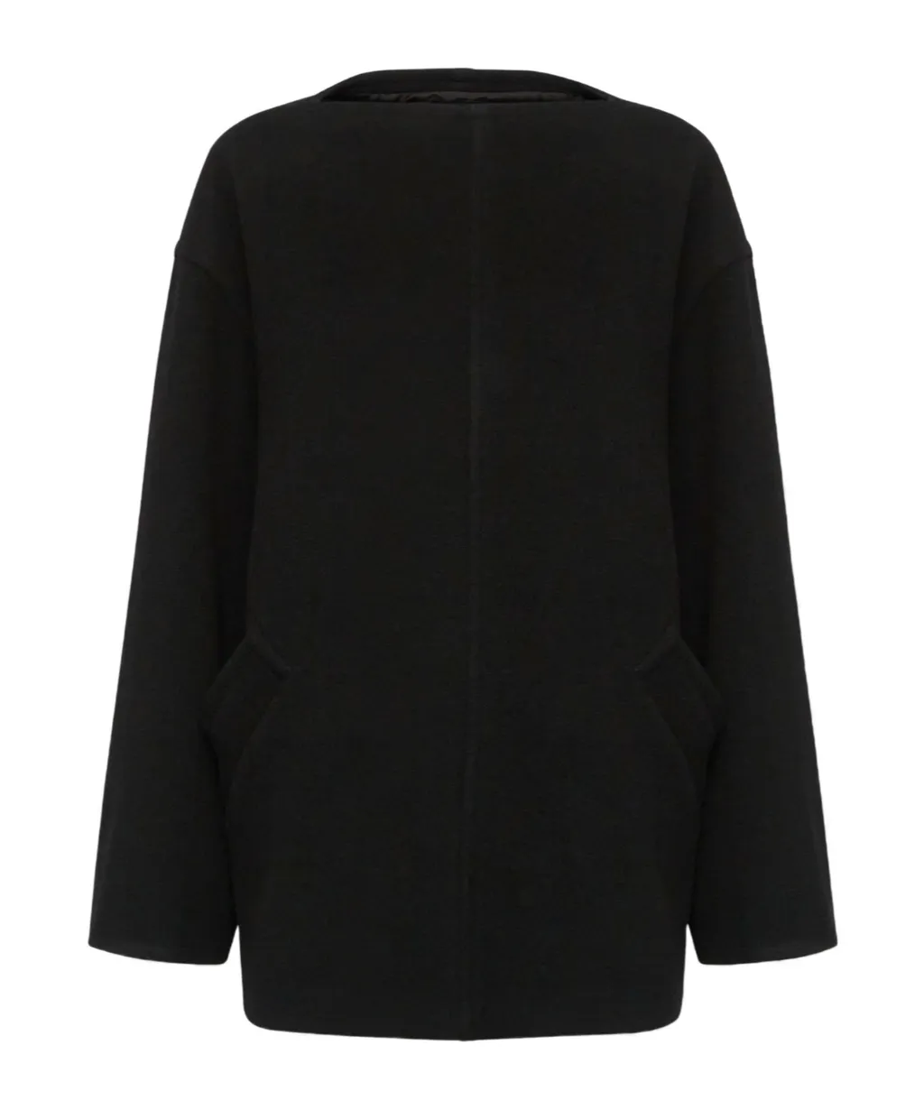 Boat-Neck Oversized Sweatshirt