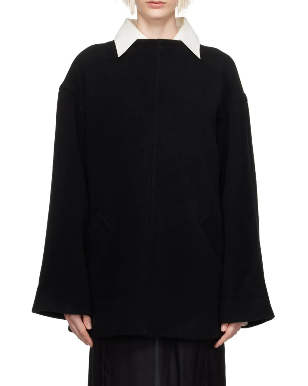 Boat-Neck Oversized Sweatshirt
