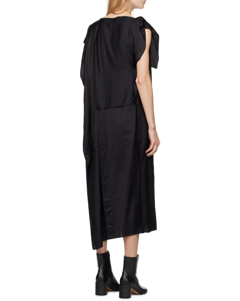 Single-Sleeved Crewneck Maxi Dress
