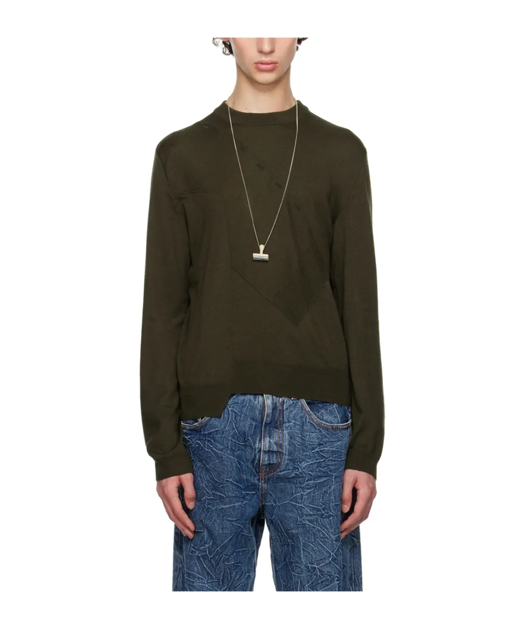 Panelled Asymmetric Hem Jumper