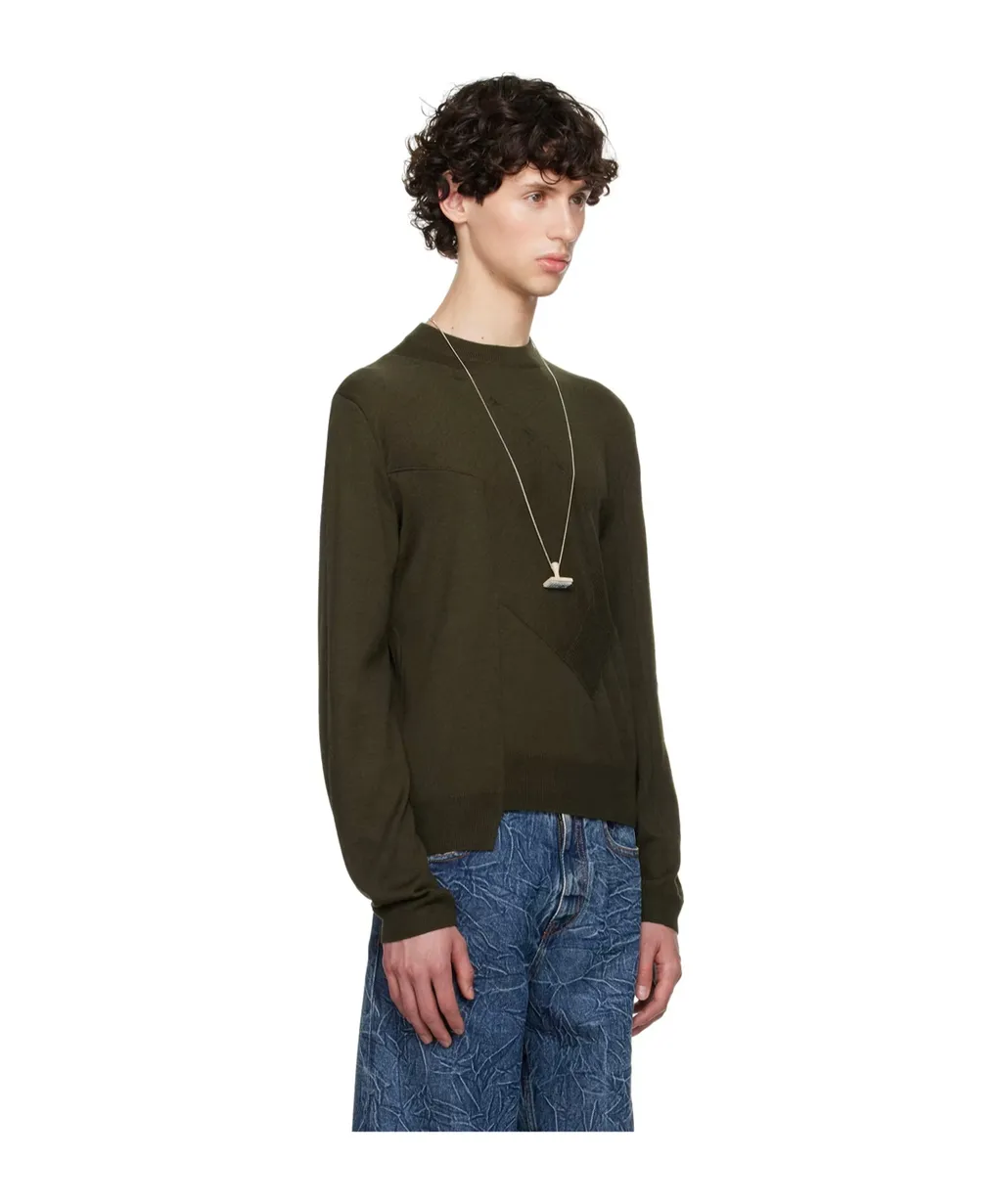 Panelled Asymmetric Hem Jumper