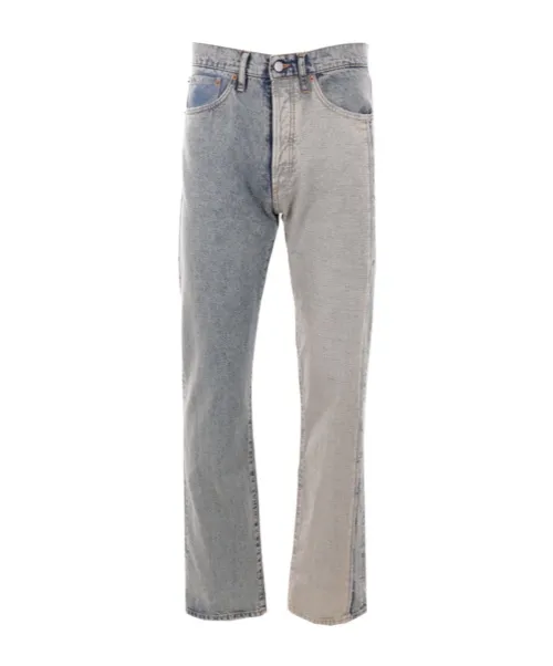 Distressed Tapered Leg Jeans