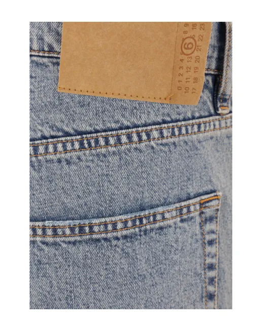 Distressed Tapered Leg Jeans