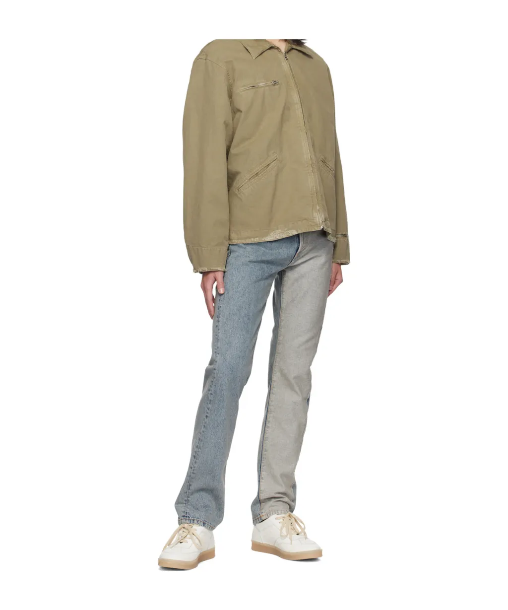 Distressed Tapered Leg Jeans