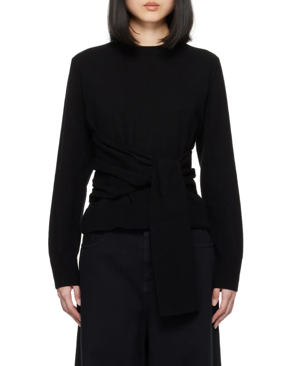 Wrap-Around Crewneck Jumper