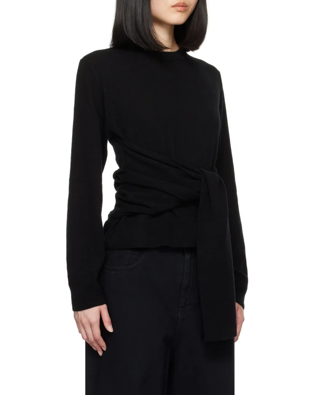 Wrap-Around Crewneck Jumper