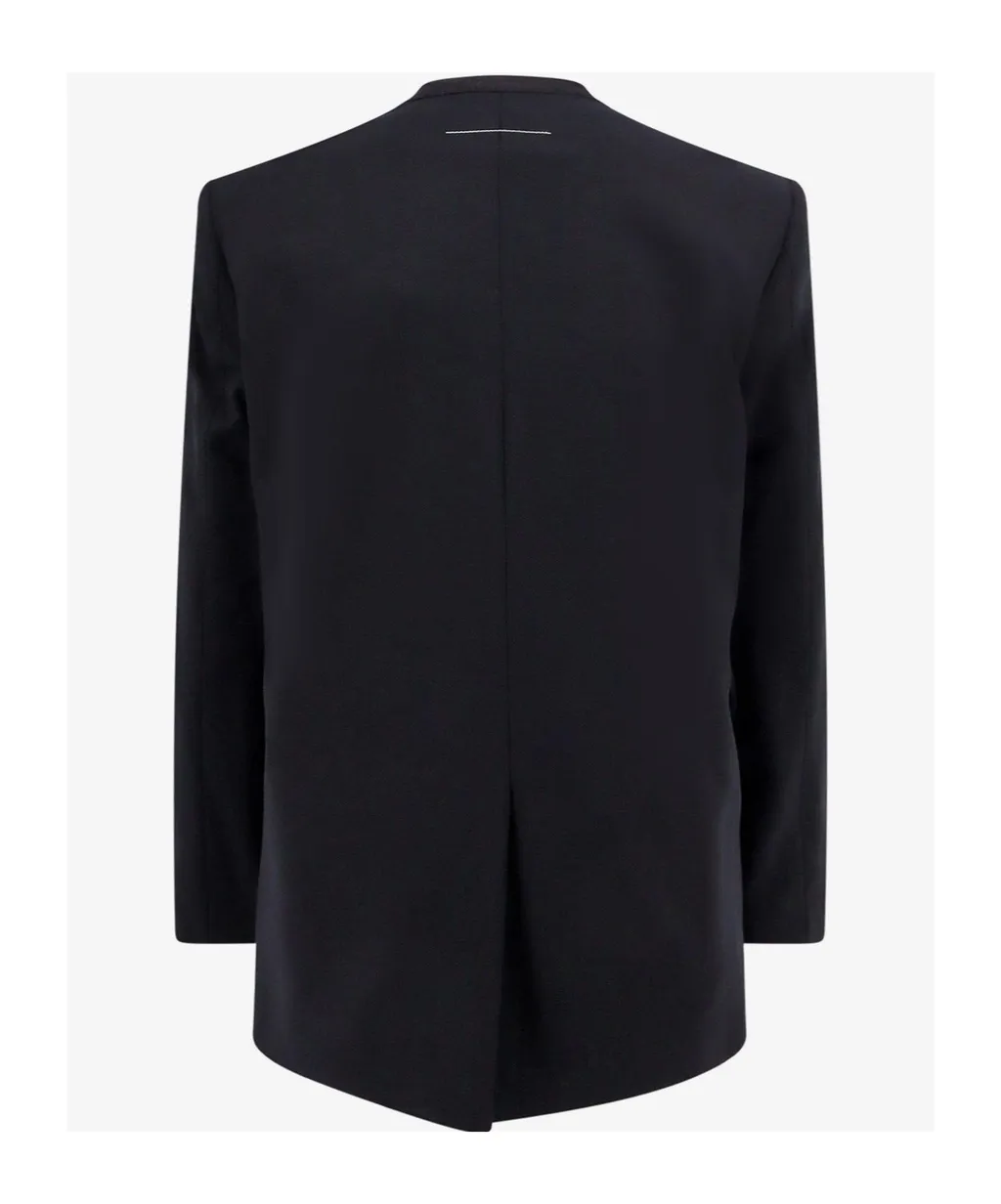 Shoulder Pads Collarless Blazer