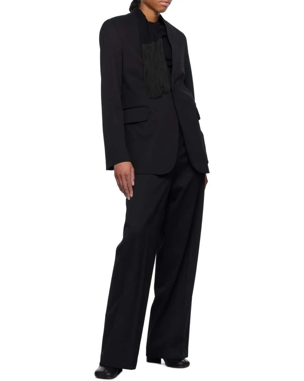 Shoulder Pads Collarless Blazer