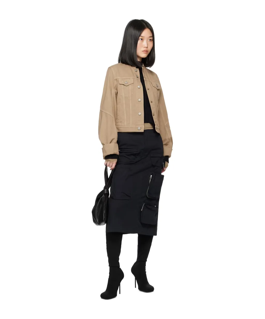 Single Stitch-Logo Midi Cargo Skirt