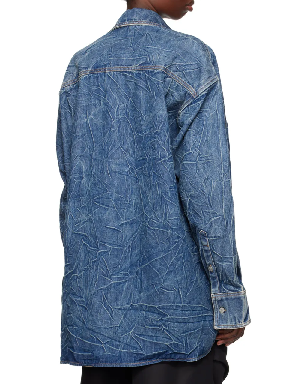 Pittsburgh Crease Button-Up Denim Shirt
