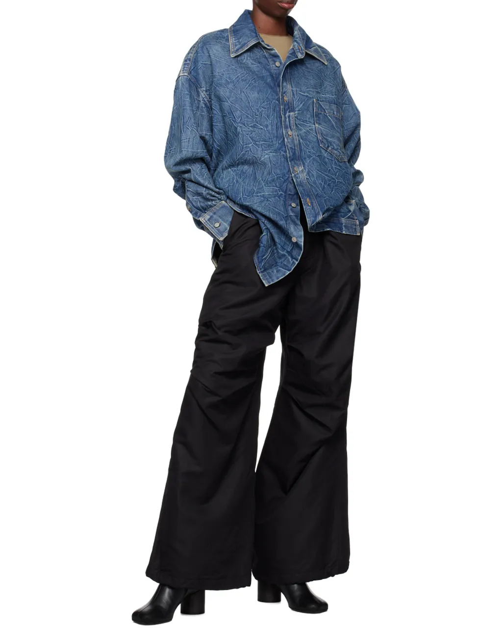 Pittsburgh Crease Button-Up Denim Shirt