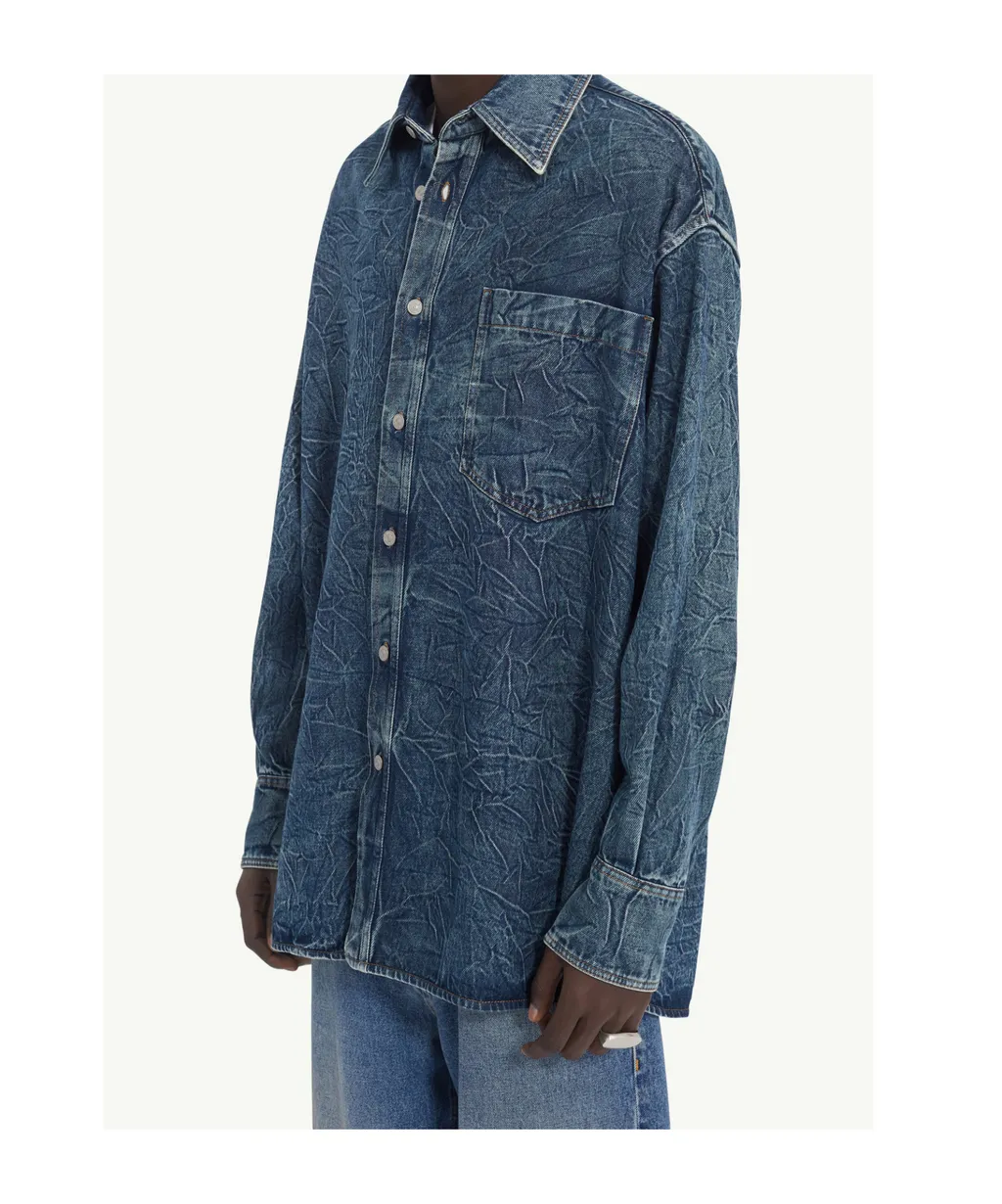Pittsburgh Crease Button-Up Denim Shirt
