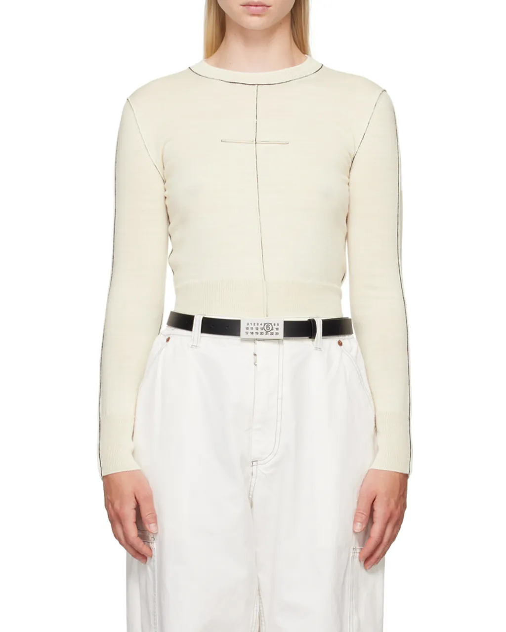 Crewneck Cropped Knit Jumper