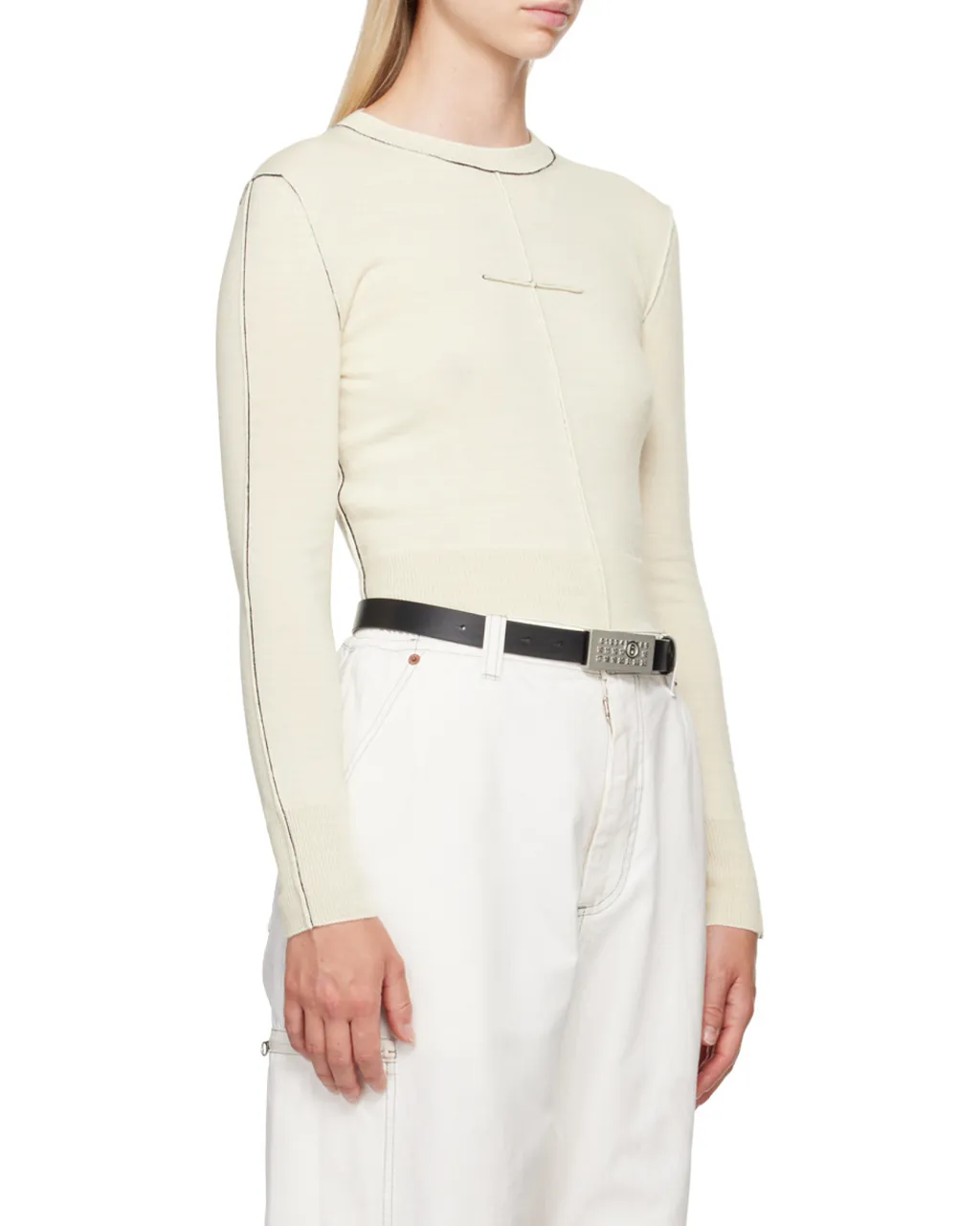 Crewneck Cropped Knit Jumper