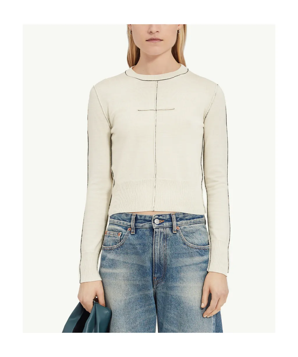 Crewneck Cropped Knit Jumper