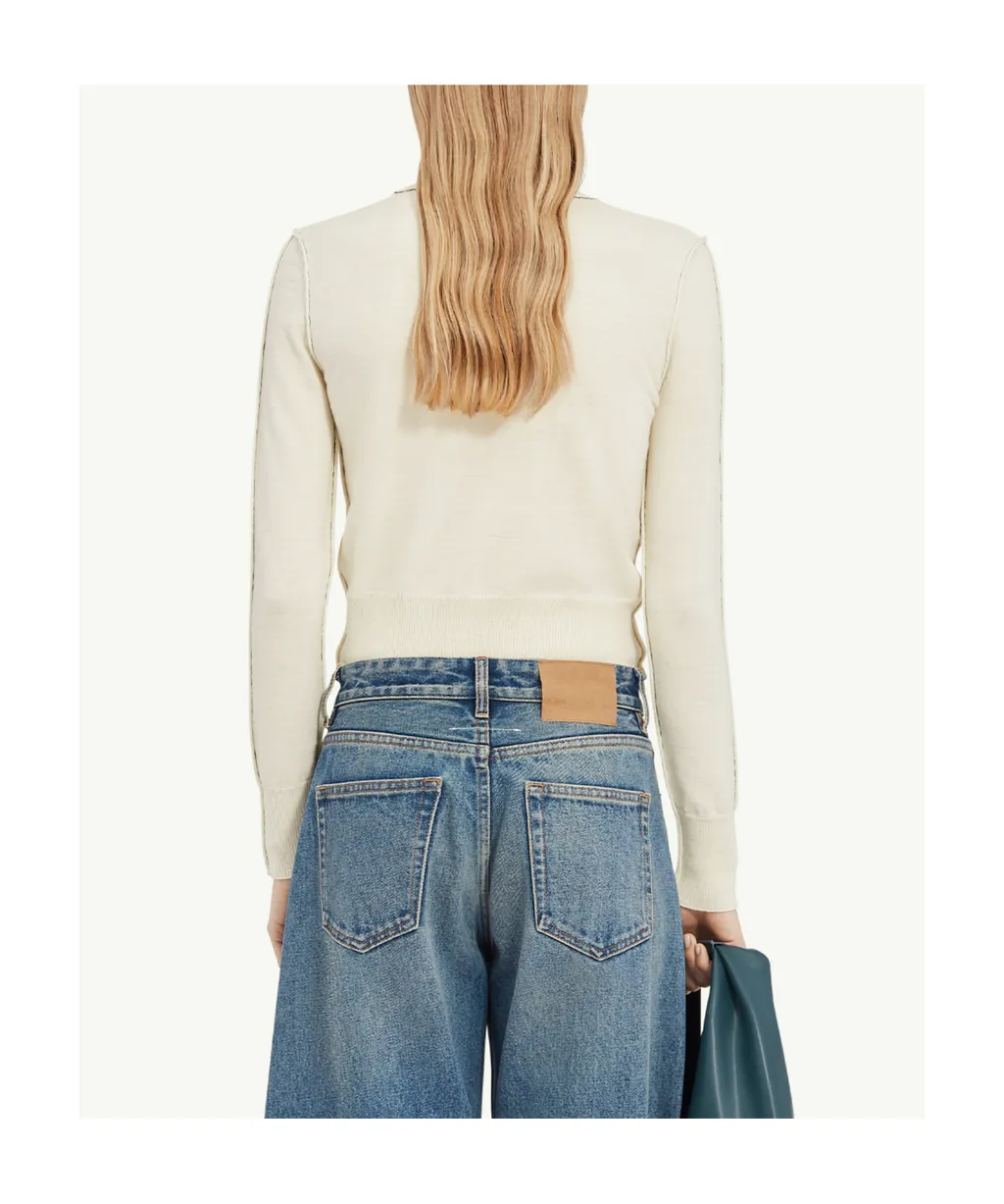 Crewneck Cropped Knit Jumper