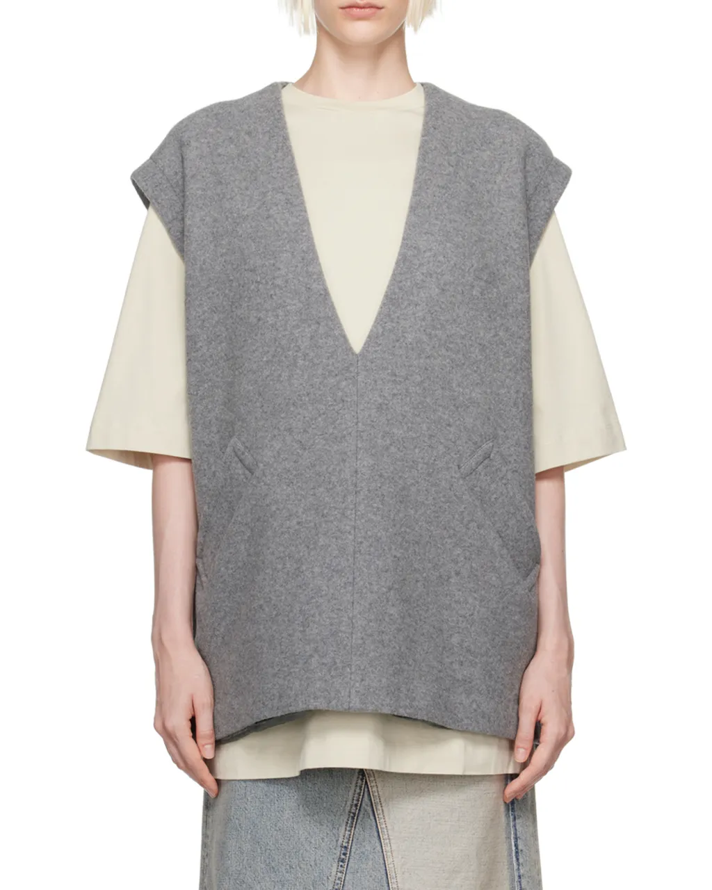 V-Neck Felted Vest