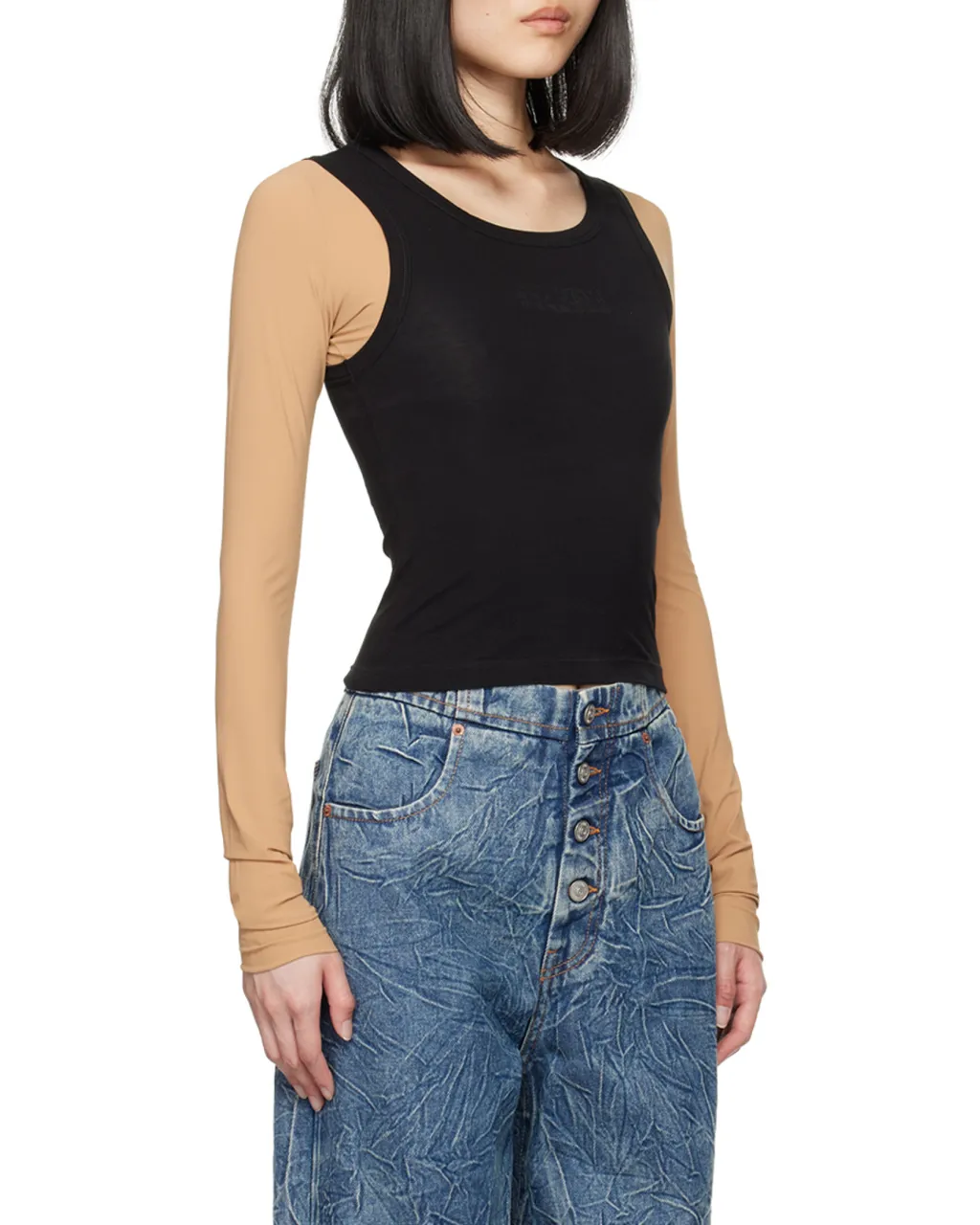Two-Toned Numbers-Motif Layered Top
