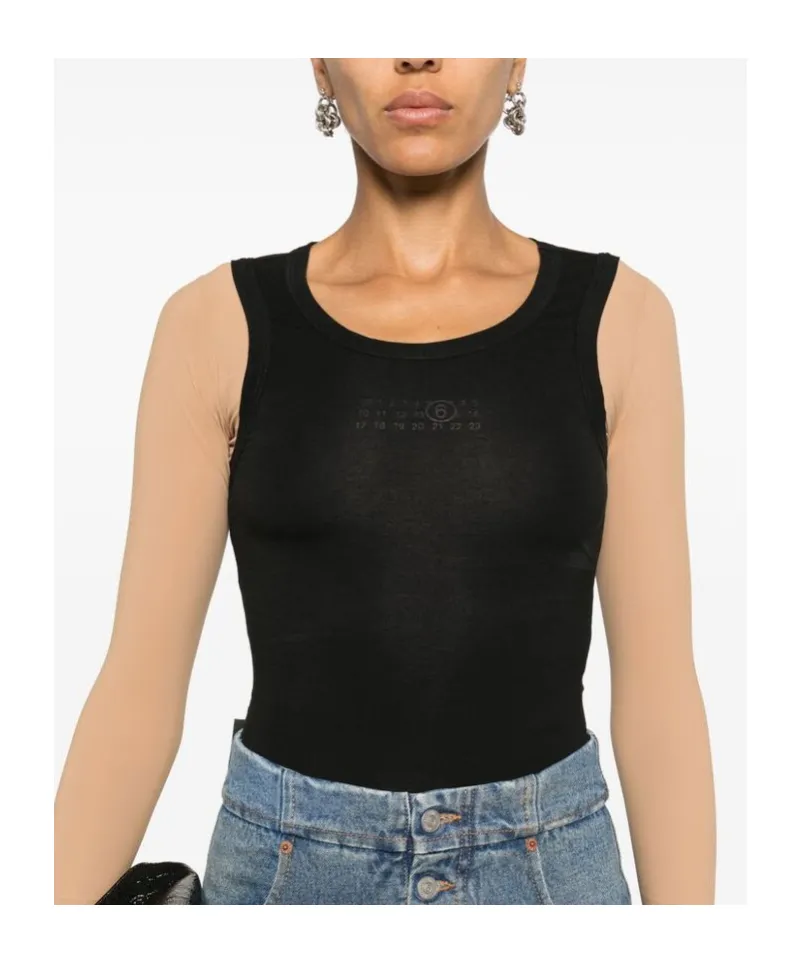 Two-Toned Numbers-Motif Layered Top