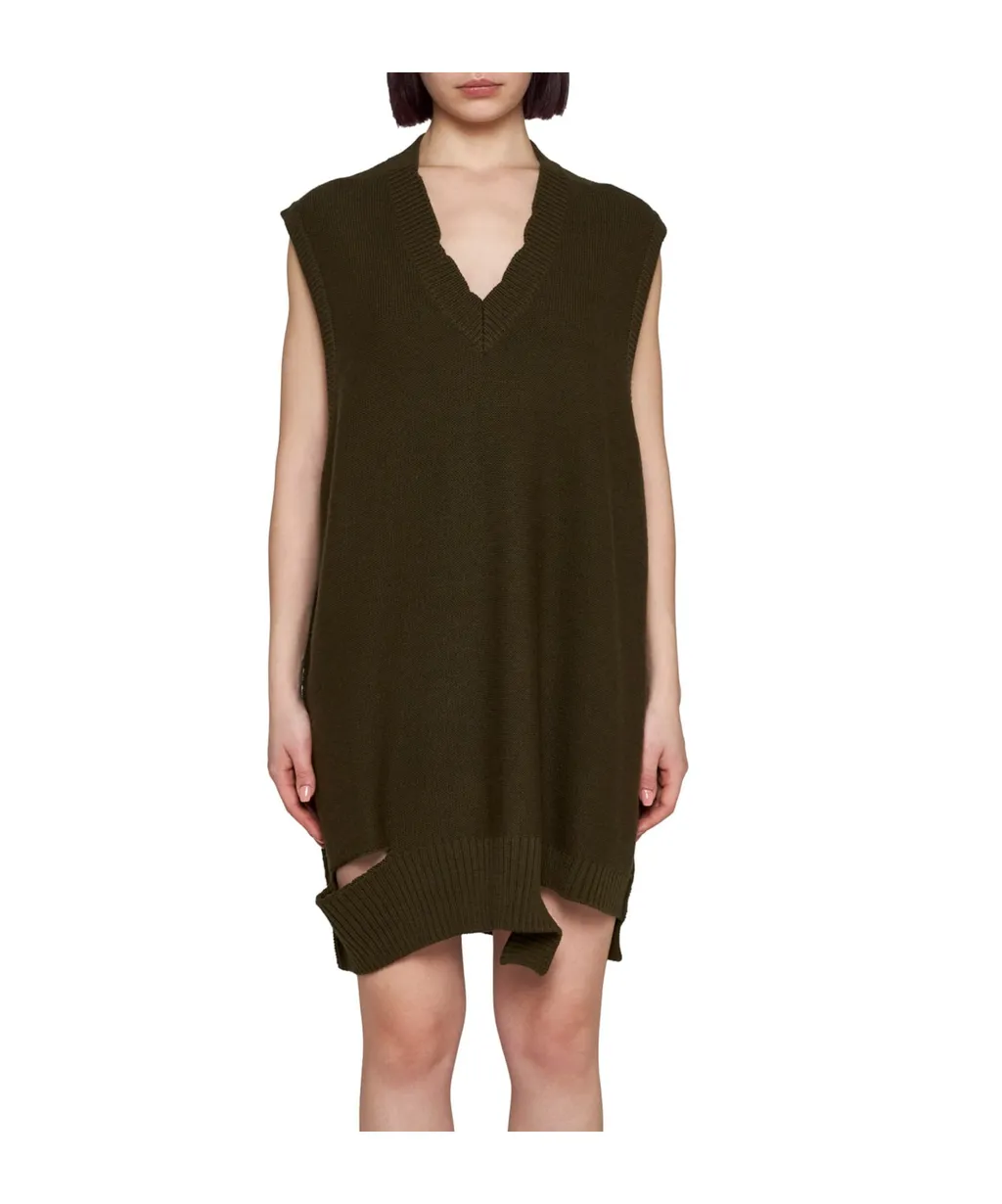 V-Neck Sleeveless Mini Dress