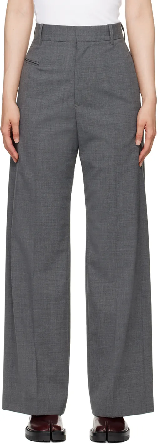 High-Waisted Tailored Trousers