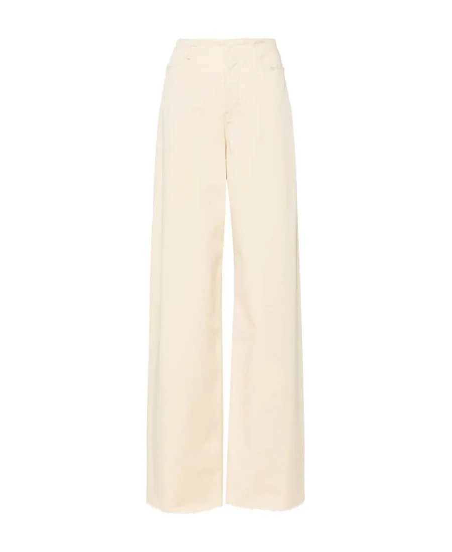 Distressed Wide-Leg Trousers