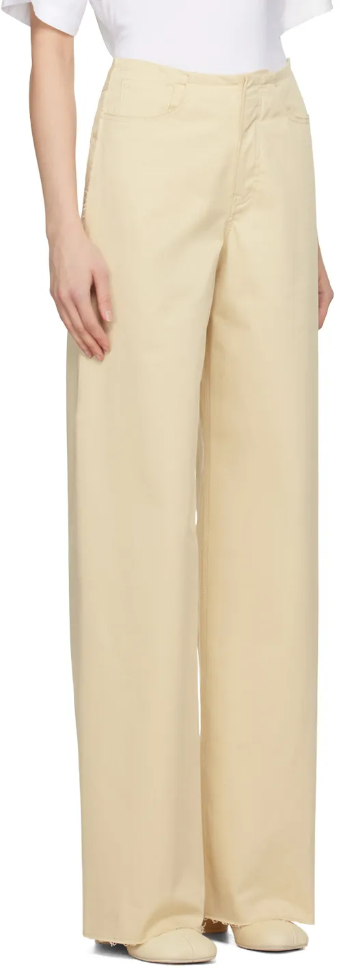 Distressed Wide-Leg Trousers