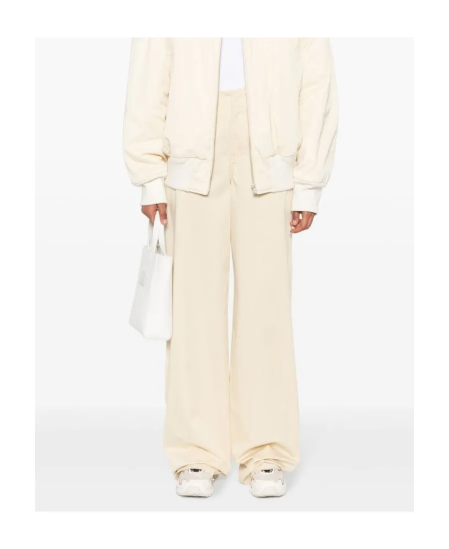Distressed Wide-Leg Trousers