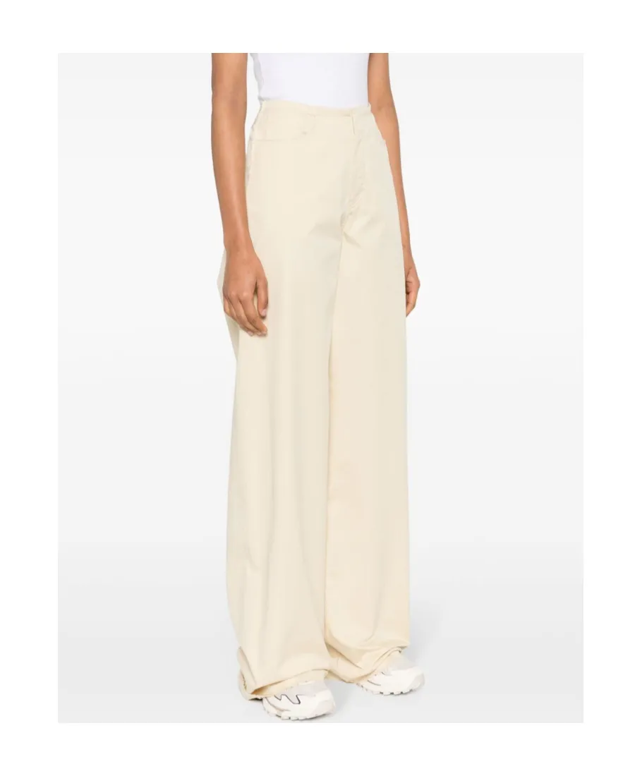 Distressed Wide-Leg Trousers