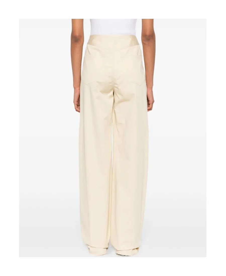 Distressed Wide-Leg Trousers