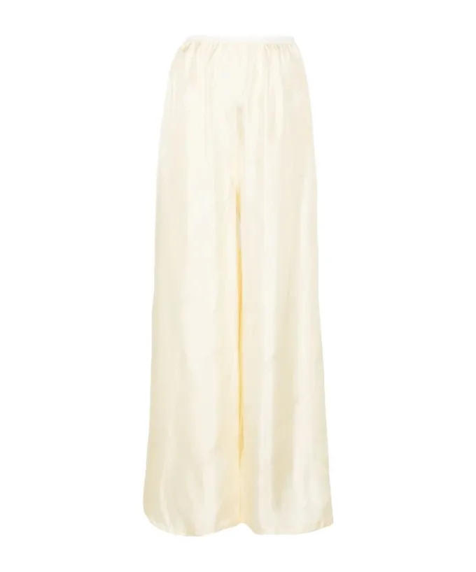 Numbers Motif Jacquard Wide Leg Trousers