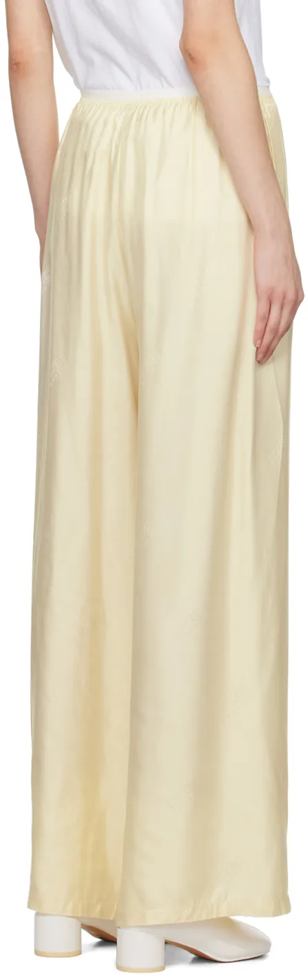 Numbers Motif Jacquard Wide Leg Trousers