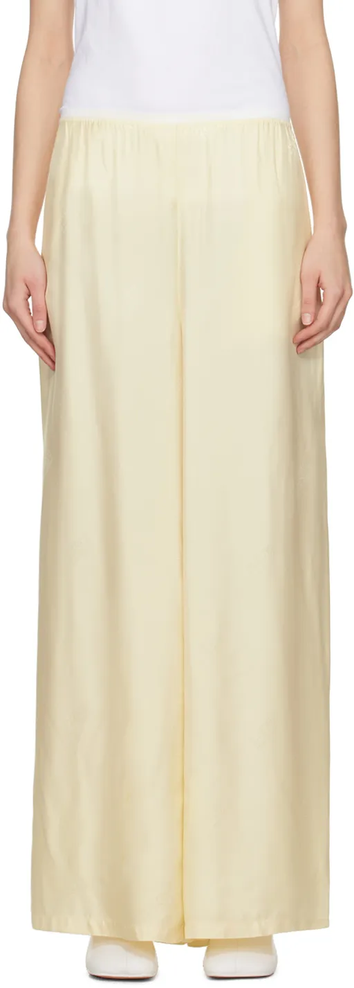 Numbers Motif Jacquard Wide Leg Trousers