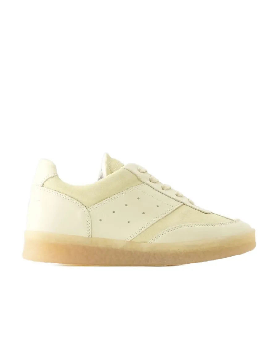 Panelled Lace-Up Sneakers