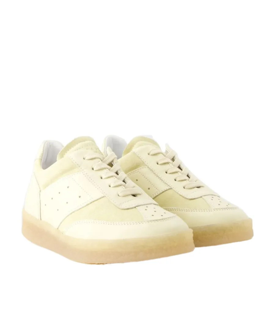 Panelled Lace-Up Sneakers