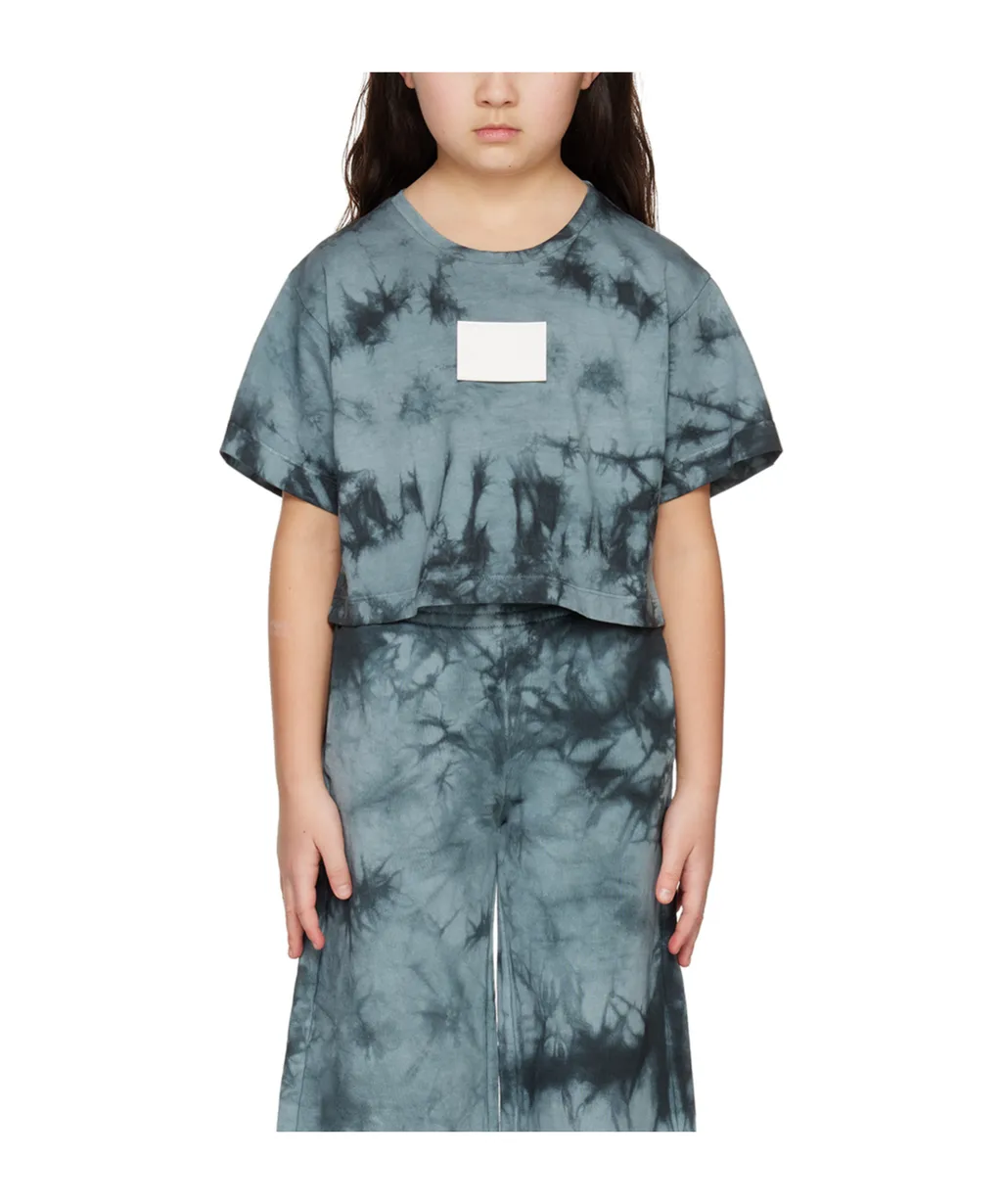 Tie-Dyed Round-Collar T-Shirt