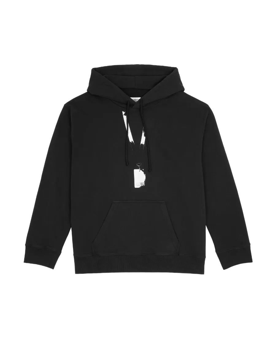Logo Printed Long-Sleeved Hoodie