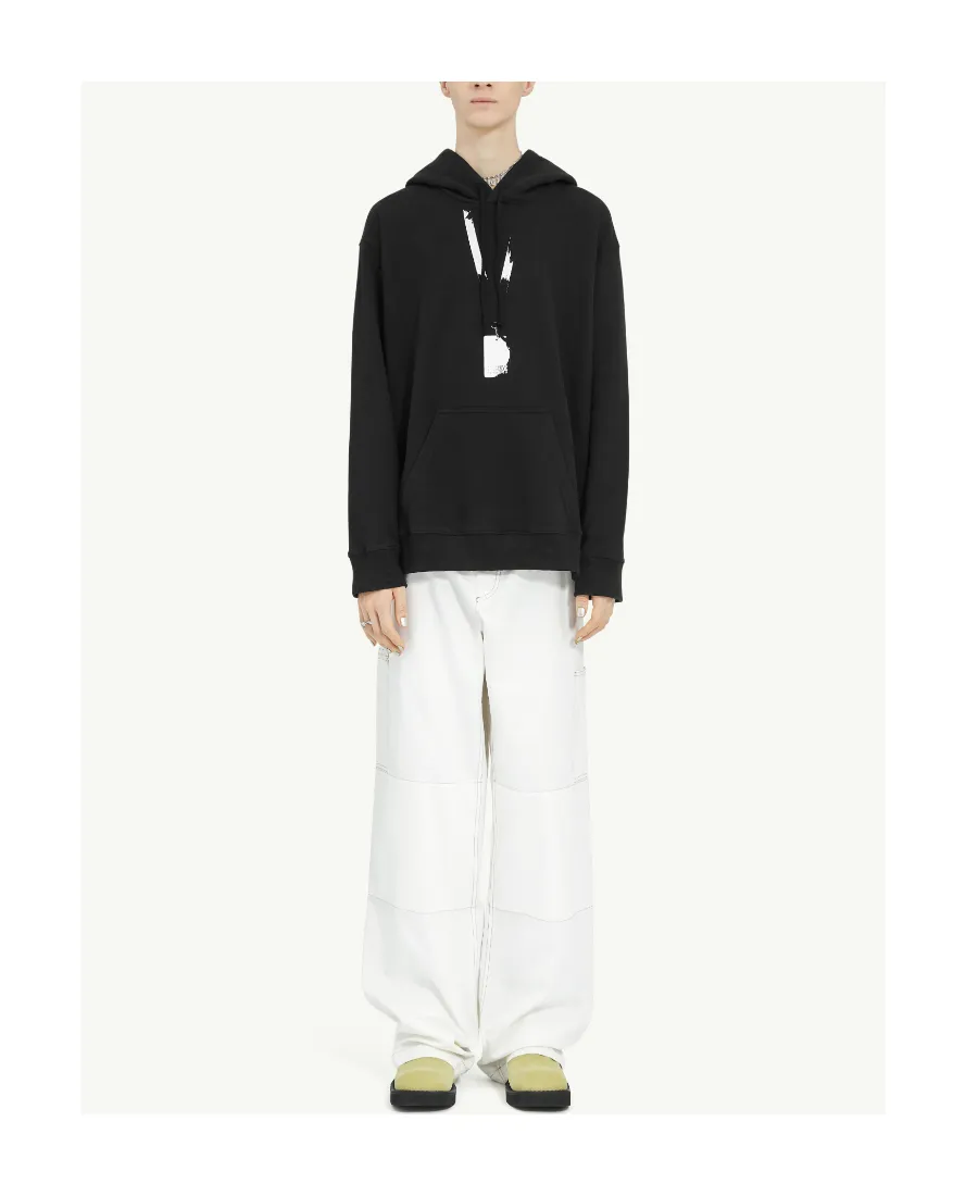 Logo Printed Long-Sleeved Hoodie