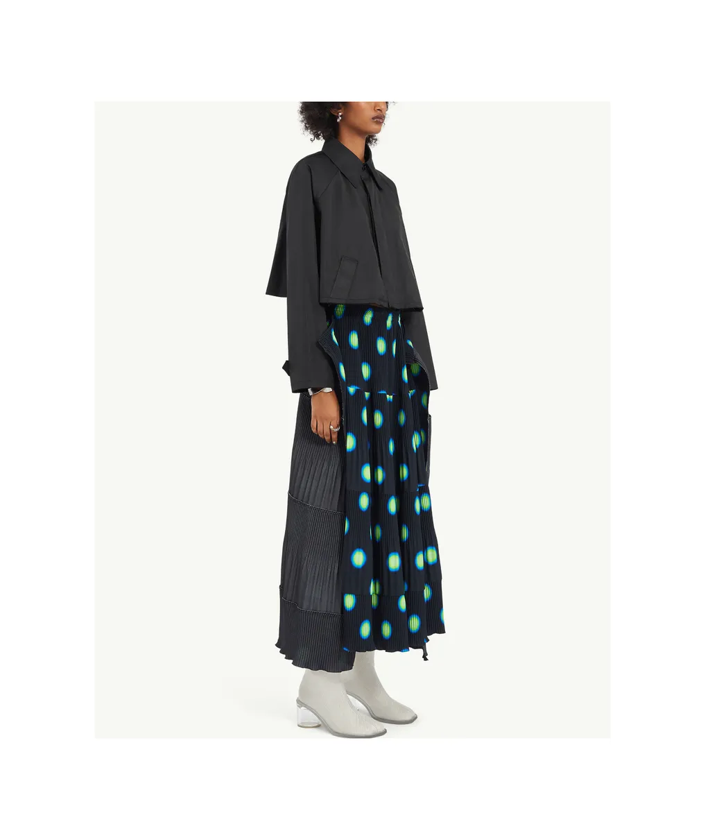 Raw-Cut Hem Cropped Jacket