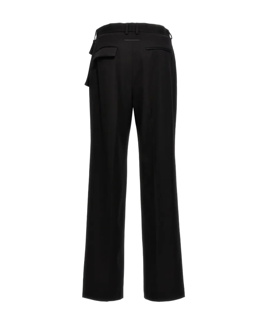 Logo-Embroidered Tailored Trousers
