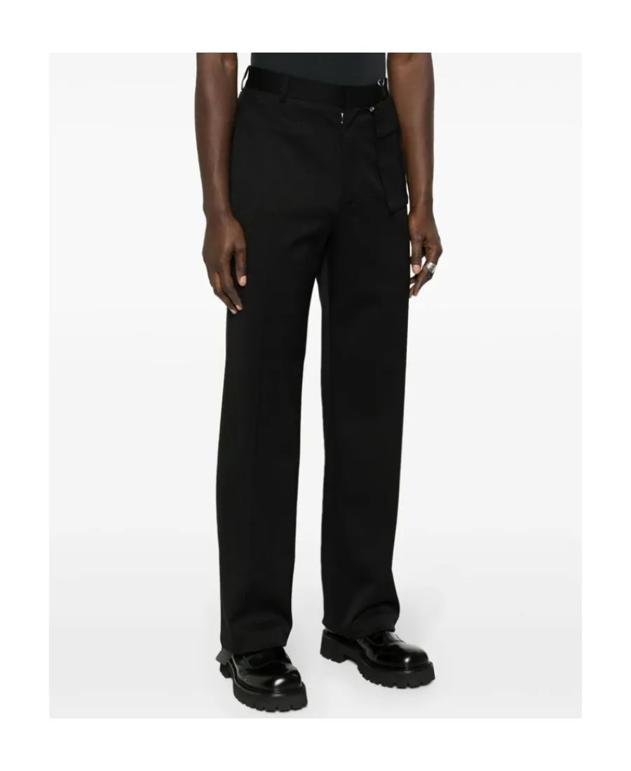 Logo-Embroidered Tailored Trousers