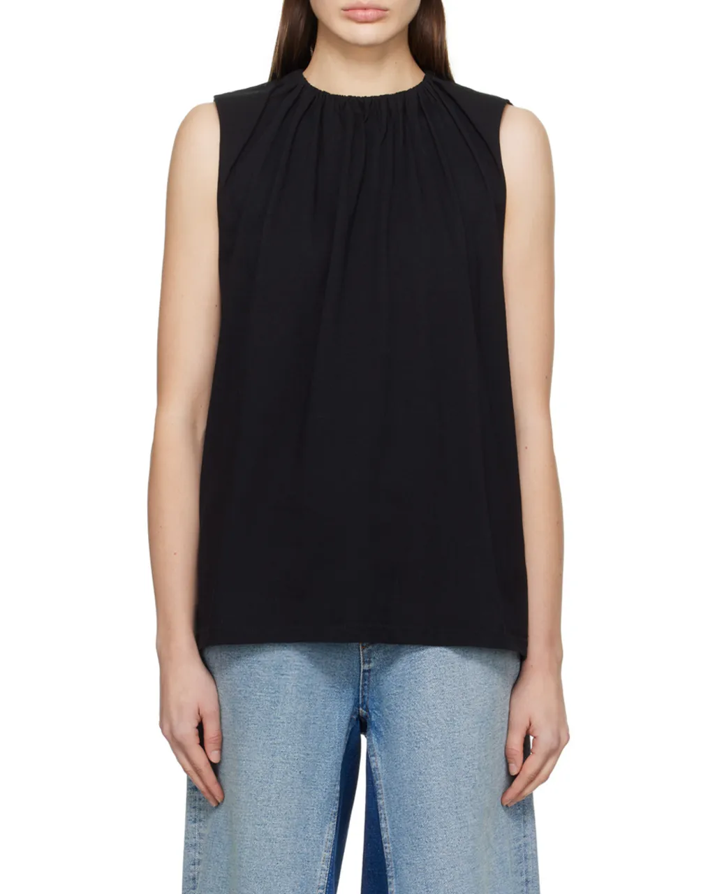 Ruched Sleeveless Top