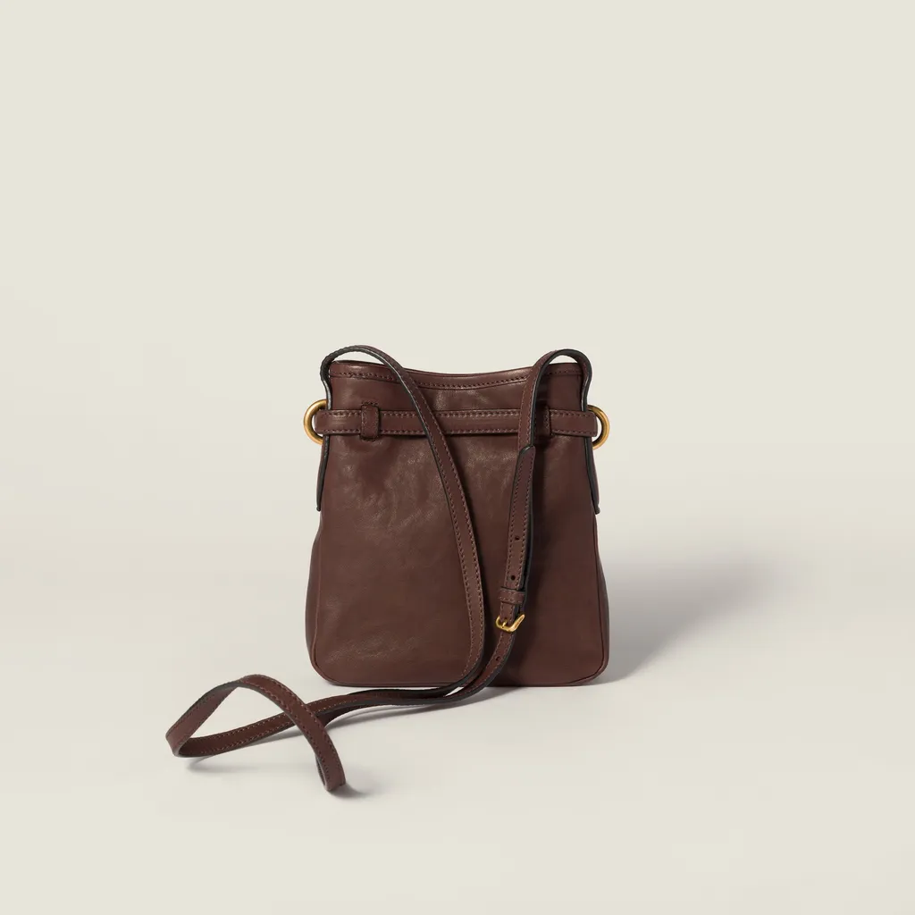 Embossed-Logo Leather Pouch