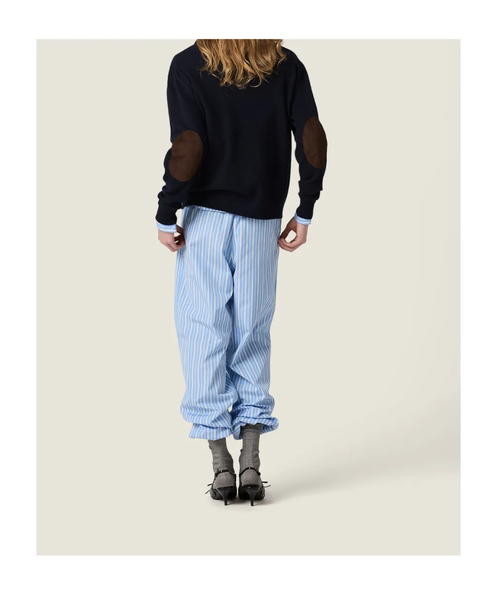 Striped Poplin Pajama Pants